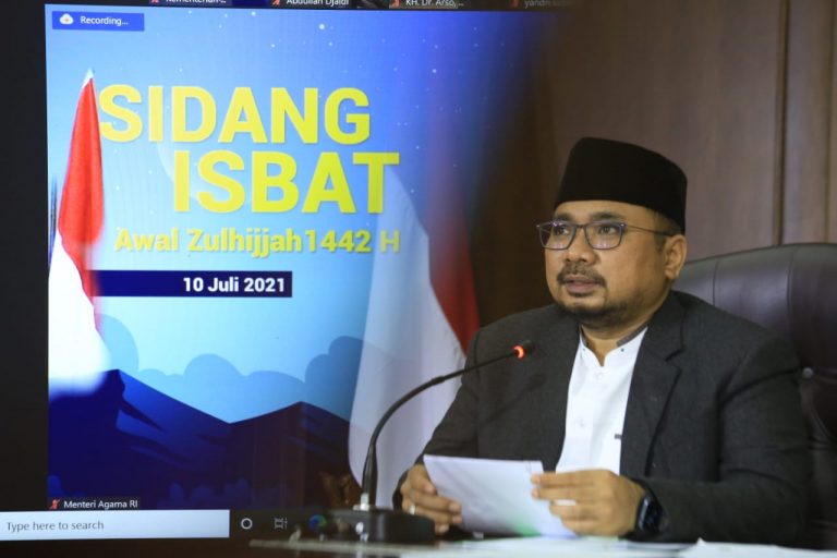 Pemerintah Tetapkan 1 Zulhijjah 1442H Jatuh pada Minggu, 11 Juli 2021