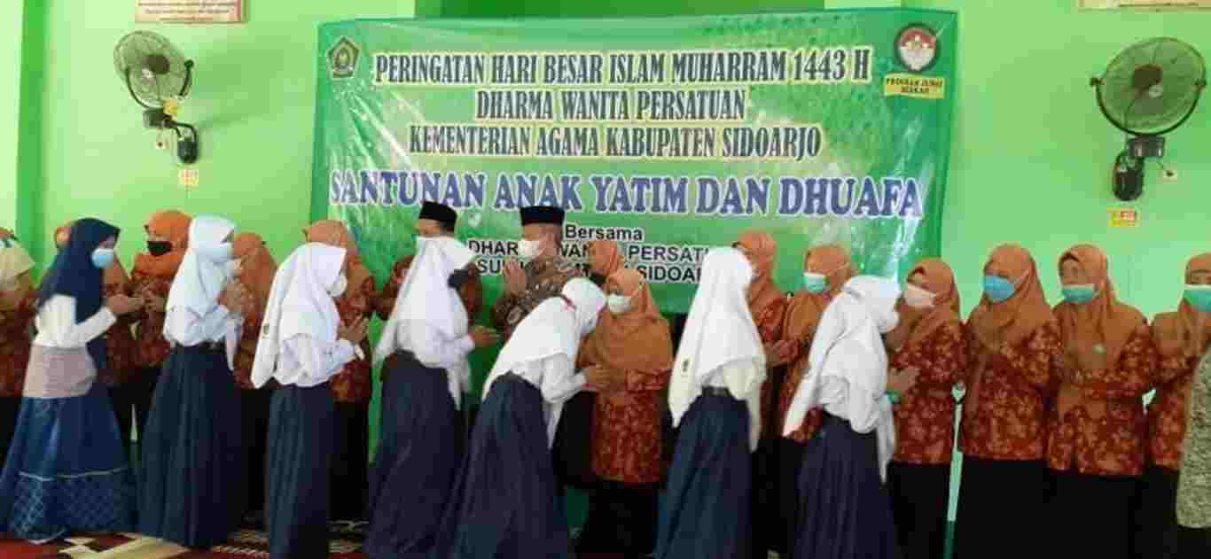 DWP MTsN 4 Sidoarjo Bersama DWP Kementerian Agama Kabupaten Sidoarjo Peringati Tahun Baru Muharam 1443 H.
