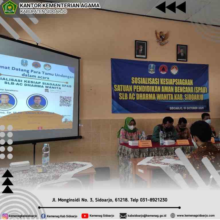 Kemenag Kab Sidoarjo Dukung Program Satuan Pendidikan Aman Bencana (SPAB)