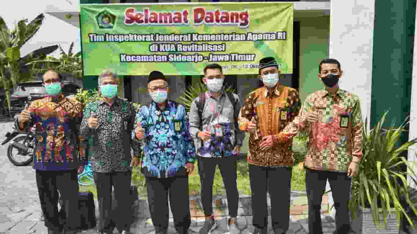 Tim Penilai Keberhasilan Revitalisasi KUA Inspektorat Jenderal kemenag RI Di Terima Kepala Kemenag Kab Sidoarjo