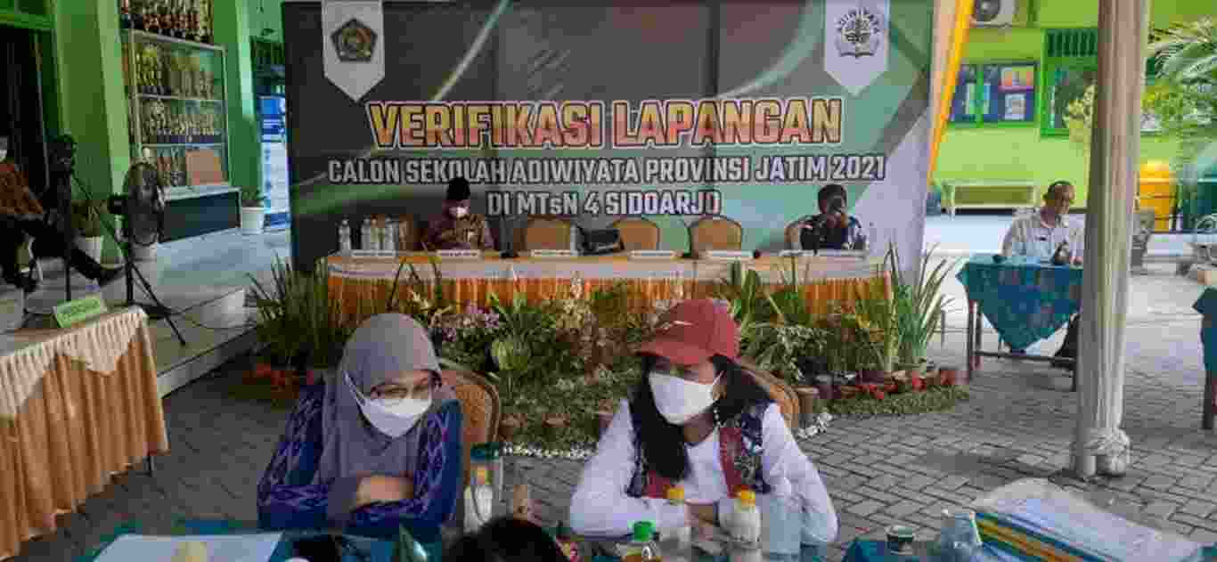 Verlap Calon sekolah Adiwiyata Provinsi 2021 di MTsN 4 Sidoarjo Berjalan Lancar