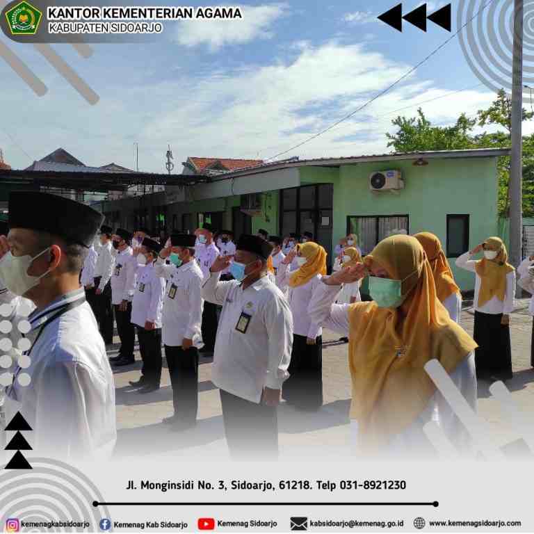 Apel Senin Pagi Kepala Kemenag Kab Sidoarjo Ajak ASN Berpatriot