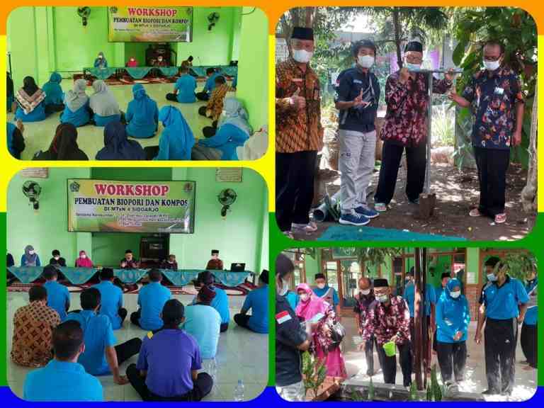 Kankemenag Buka Workshop Pembuatan Biopori dan Kompos di MTsN 4 Sidoarjo