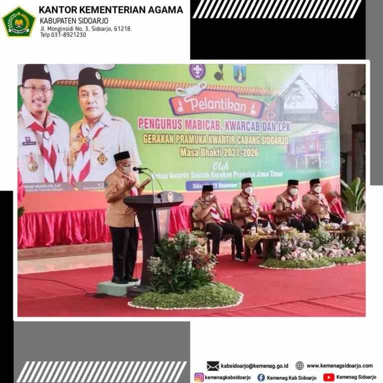 Kepala Kankemenag Sidoarjo Dilantik Sebagai  Mabicab Pramuka Kwarcab Sidoarjo