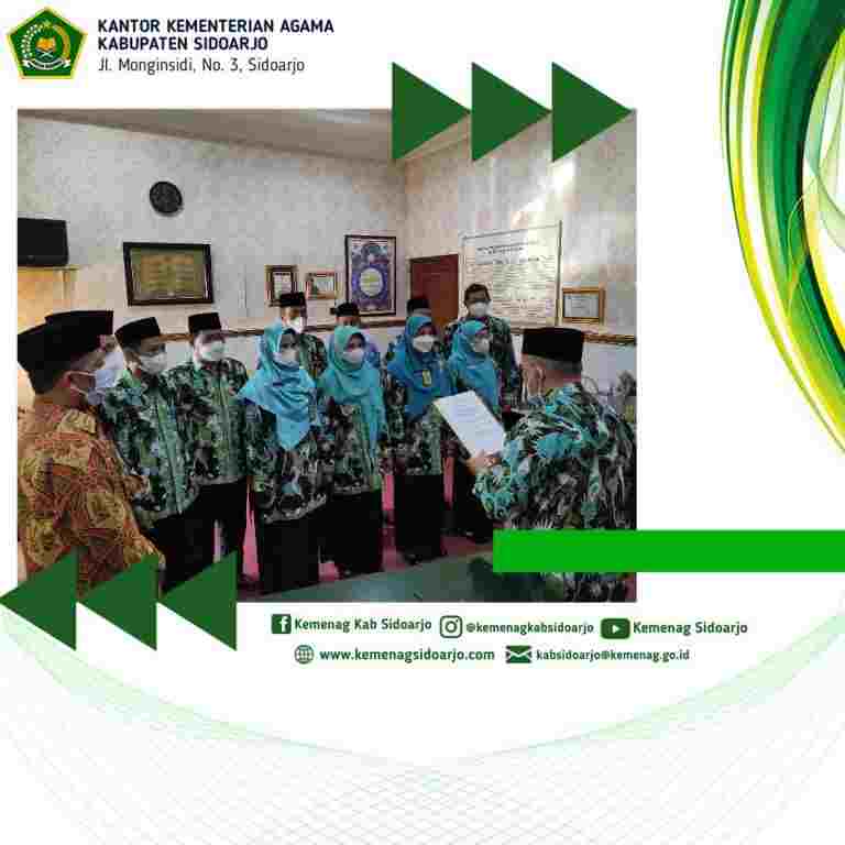 Pengukuhan Kelompok Kerja Pengawas  Madrasah Kantor Kementerian Agama Kab Sidoarjo