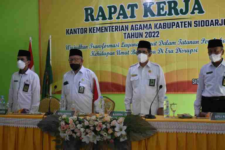 Gelar Rapat Kerja, Kemenag Sidoarjo Siap Wujudkan Tranformasi Layanan Umat di Era Disrupsi