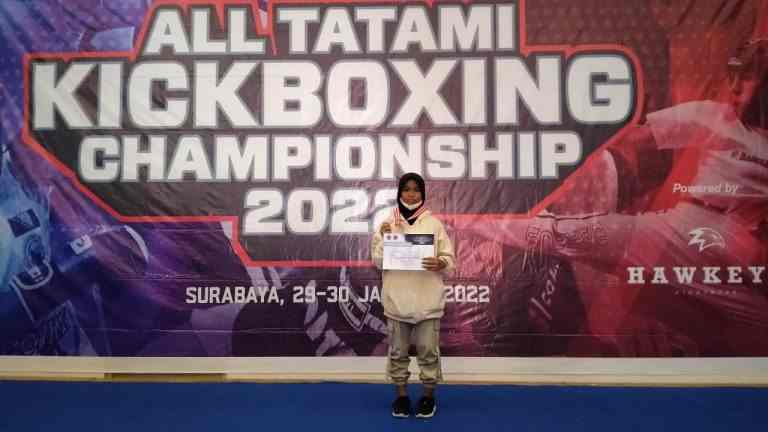 Azyan Nafisah Miftya Juara Kickboxing Tingkat  Nasional 2022