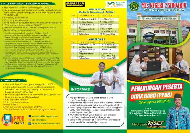 Intip PPDB di MTsN 2 Sidoarjo yuuuuk