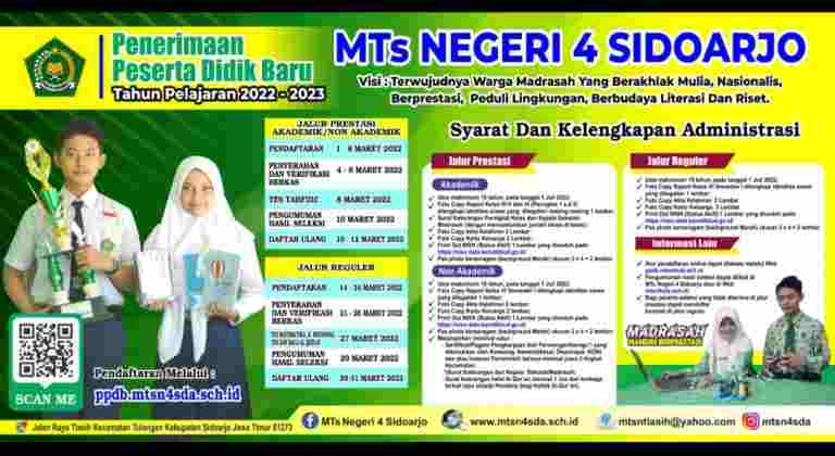 MTsN 4 Sidoarjo Buka PPDB Jalur Reguler