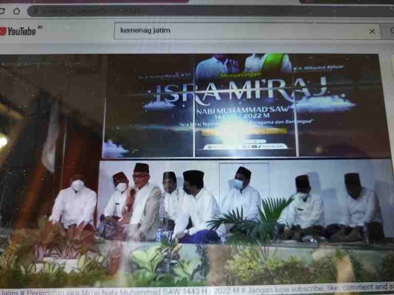Kegiatan Isro’ Mi’roj Kanwil Kemenag Jawa Timur Di Ikuti ASN Kemenag Kab Sidoarjo