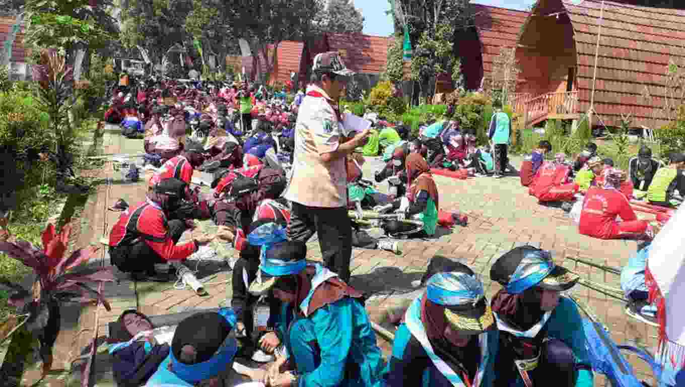 Intip Giat Peruga (Perkemahan Regu Penggalang) KKM MTs Negeri Se Wilker Surabaya di Agropolis Wonosalam Jombang