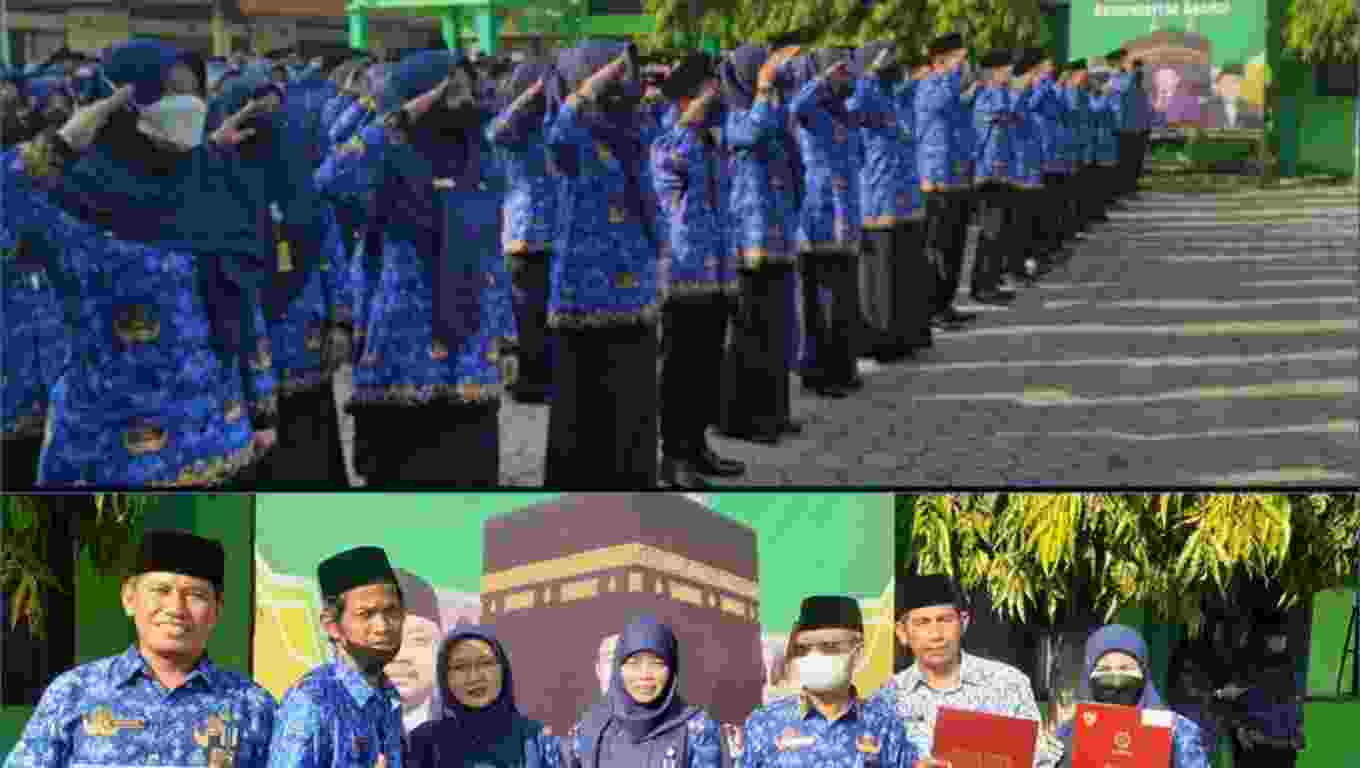 Guru MTsN 4 Menerima Tanda Kehormatan Satyalancana Karya Satya