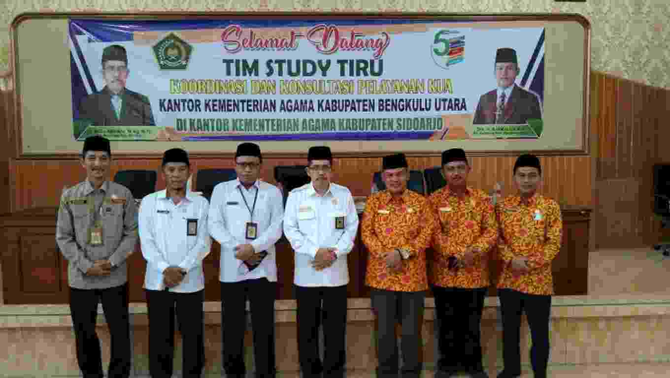 Studi Tiru Kemenag Kabupaten Bengkulu Utara di KUA Sidoarjo