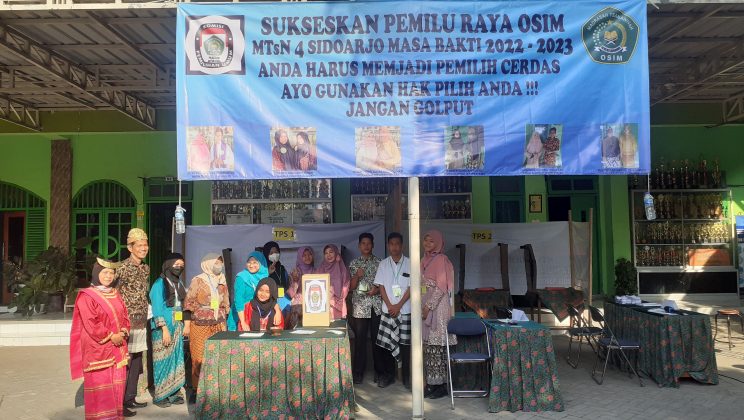 MTsN 4 Sidoarjo Wujudkan Pemilihan OSIM Berdasarkan Azas “Luber”