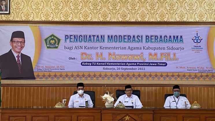 Kantor Kementerian Agama Kabupaten Sidoarjo Gelar Acara Penguatan Moderasi Beragama