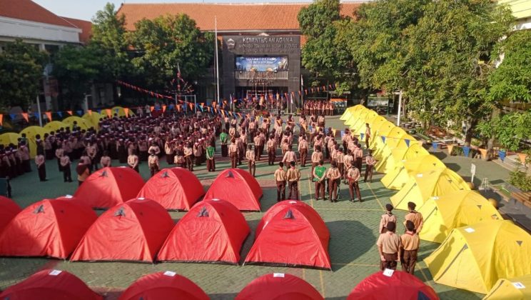 Gugus Depan 01.155 – 01.156 Gelar Kegiatan Orientasi Tamu Penggalang 2022 di MTsN 1 Sidoarjo