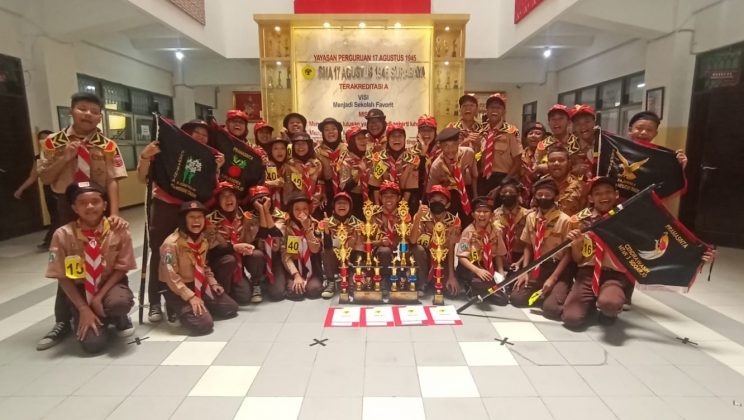 Pramuka MTsN 3 Sidoarjo Borong 4 Piala Lomba Pramuka di SMATAG Surabaya