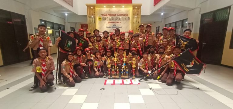 Pramuka MTsN 3 Sidoarjo Borong 4 Piala Lomba Pramuka di SMATAG Surabaya