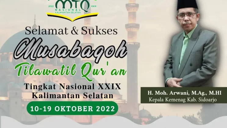 Lima Orang Kafilah Wakili Sidoarjo dalam MTQ Nasional 2022
