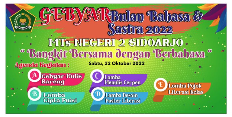 Gebyar Menulis Bareng dalam Peringatan Bulan Bahasa di MTsN 2 Sidoarjo