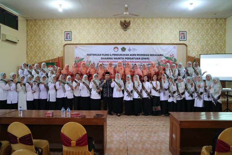 Agen Moderasi Beragama DWP Kemenag Sidoarjo Telah Dikukuhkan