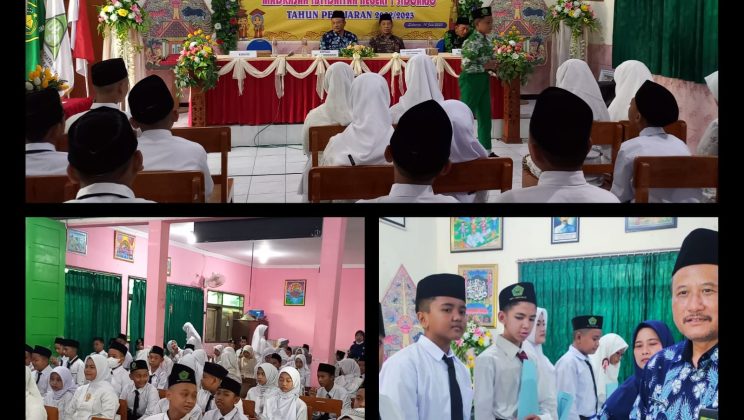 PELEPASAN PESERTA DIDIK MIN 1 SIDOARJO TAHUN PELAJARAN 2022-2023 MIN 1 Sidoarjo menyelenggarakan acara pelepasan peserta didik kelas VI dengan menyerahkan kembali 112 peserta didik kepada orang tua masing-masing. Acara yang diselenggarakan pada hari Rabu, 14 Juni 2023 bertempat di aula MIN 1 ini dihadiri oleh Plt. Kasi Pendma Kantor Kementerian Agama Kab.Sidoarjo, Pengawas kecamatan Buduran, dan Komite Sekolah . Plt. Kasi Pendma Kab. Sidoarjo Bapak Dr.Abdul Rohman, M.Pd. mengucapkan selamat kepada 112 siswa-siswi kelas VI MIN 1 Sidoarjo. “Raihlah cita-citamu dengan ilmu,Iman dan akhlak mulia demi masa depan yang gemilang, tutur beliau dengan ekspresi nasehat. “ Acara pelepasan diawali dengn pembacaan ayat suci Al-Qur’an, memyanyikan lagu Indonesia Raya, Hymne MI, Mars MI dan pemberian penghargaan kepada tiga siswa terbaik pada masing-masing kelas dan sebagai puncak acara yaitu prosesi wisuda Kepala MIN 1 Sidoarjo Bapak Musta’in,S.Pd, dalam sambutannya mengatakan, “Hari ini sudah tiba waktunya anak didik kami kelas VI akan meninggalkan sekolah ,artinya akan berpisah dengan para guru maupun adik-adik kelas dan nantinya kalian akan melanjutkan sekolah kejenjang lebih tinggi, pesan kami hendaklah anak-anak nantinya membawa nama baik sekolah,berkelanjutan dengan bekal ilmu yang dimiliki, memiliki daya saing yang mumpuni,terus dan teruslah belajar,raih cita- citamu setinggi bintang , Insya Allah cita citamu akan tercapai tuturnya.” Di penghujung acara, diisi dengan permohonan maaf dan doa restu peserta didik kepada Bapak dan Ibu guru beserta staf dilanjutkan sesi foto. Suasana berselimut haru ketika satu persatu peserta didik bersalaman dengan Bapak dan Ibu guru dengan menyampaikan ucapan terima kasih dan permintaan maaf kepada para guru.