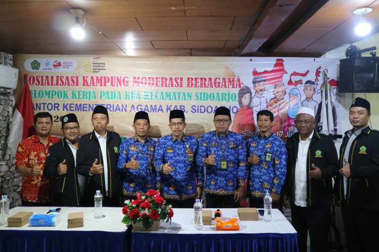 Pokja KUA Kecamatan Sidoarjo Sosialisasikan Kampung Moderasi Beragama kepada Tokoh Agama