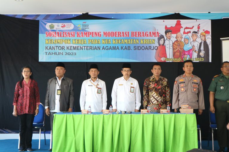 Sosialisasi Kampung Moderasi Beragama Pokja KUA Kecamatan Krian