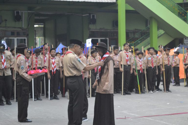 Keseruan pada Latihan Tingkat I Gugus Depan Sidoarjo 0955-0956 Pangkalan MTsN2 Sidoarjo Tahun 2023