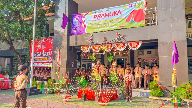 Wujudkan SDM yang Profesional dan Berwawasan Kebangsaan, MTsN 1 Sidoarjo Gelar Upacara Peringatan Pramuka Ke-62
