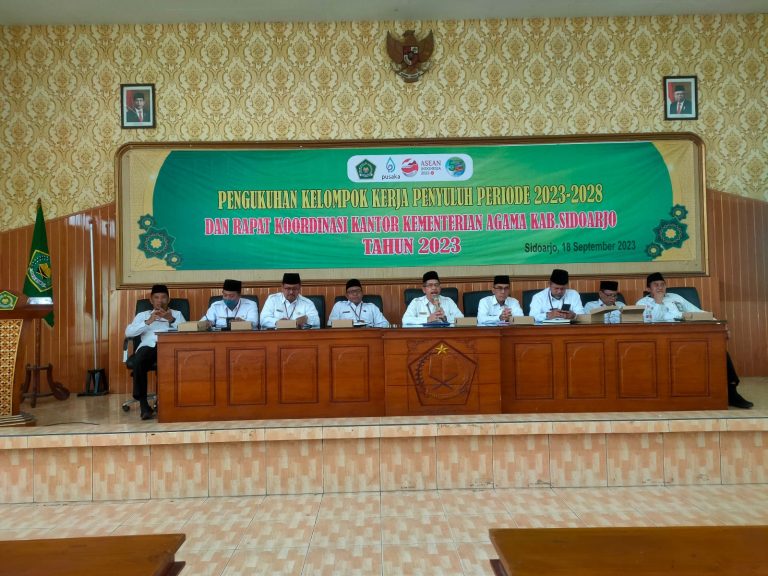 Rapat Gabungan Kemenag Sidoarjo Bahas Capaian Realisasi Anggaran dan Sertifikasi Aset Tanah