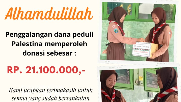 MTs Negeri 4 Sidoarjo Galang Donasi untuk Palestina