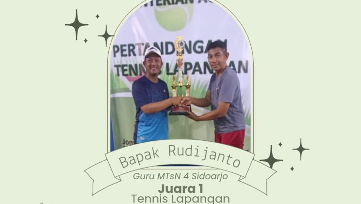 MTs Negeri 4 Sidoarjo Sabet Juara 1 Tenis Lapangan dalam Peringatan HAB ke-78 Kementerian Agama RI