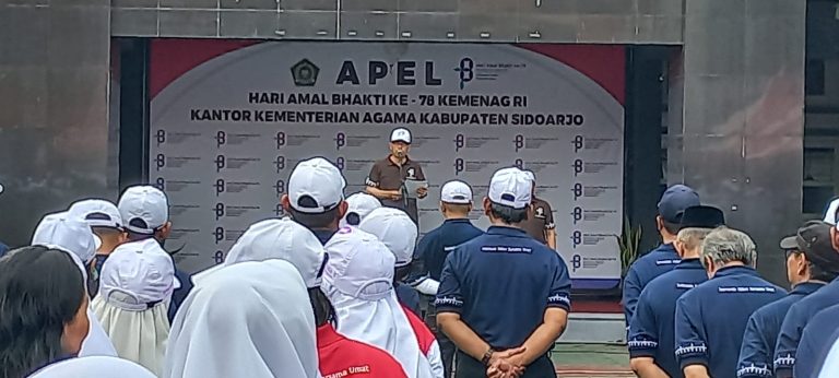 Peringatan HAB  Kemenag Ke-78 Digelar Di MTsN 1 Sidoarjo