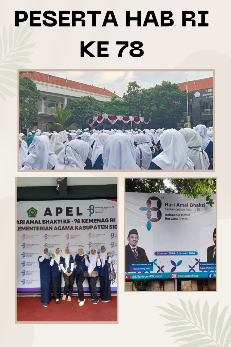 MTs Negeri 4 Sidoarjo Memeriahkan Apel Hari Amal Bhakti Kementerian Agama RI yang Ke-78