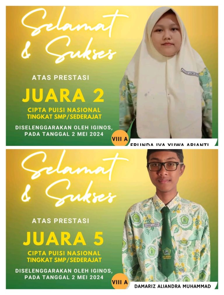 MTs Negeri 4 Sidoarjo Raih Prestasi dalam Lomba Cipta Puisi Nasional Tingkat SMP