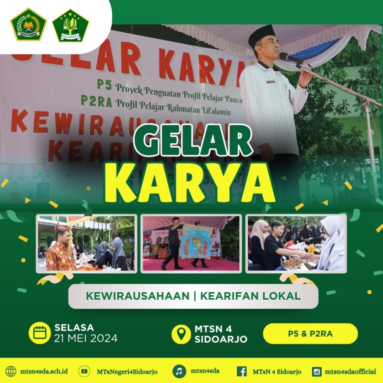 Madrasah Tsanawiyah Negeri 4 Sidoarjo Gelar Proyek Penguatan Profil Pelajar dengan Tema Kewirausahaan dan Kearifan Lokal