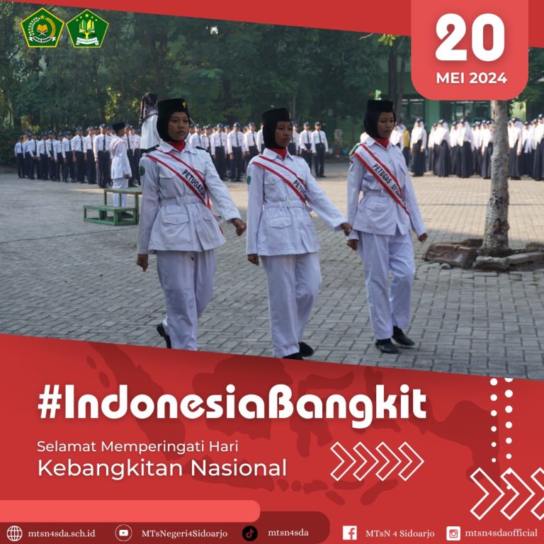 MTs Negeri 4 Sidoarjo Gelar Upacara Bendera Peringati Hari Kebangkitan Nasional