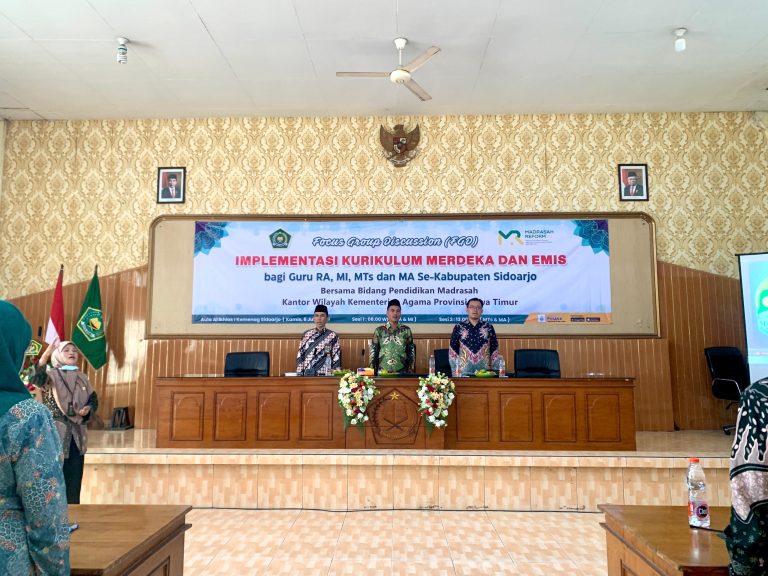Kemenag Sidoarjo Hadirkan Lembaga Madrasah dalam FGD Problematika Implementasi Kurikulum Merdeka