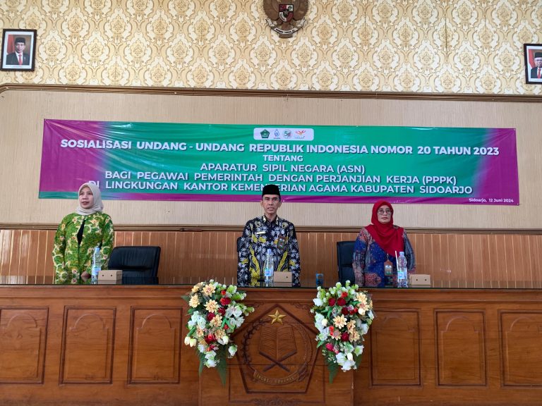 Kemenag Sidoarjo Hadirkan ASN PPPK untuk Sosialisasi UU Nomor 20 Tahun 2023