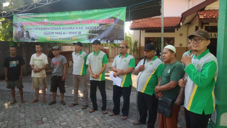 Kemenag Sidoarjo Laksanakan Penyembelihan Hewan Qurban dalam Momen Idul Adha 1445 H