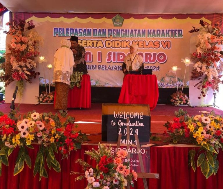 Pelepasan Siswa Kelas VI MIN 1 Sidoarjo Tahun Pelajaran 2023-2024