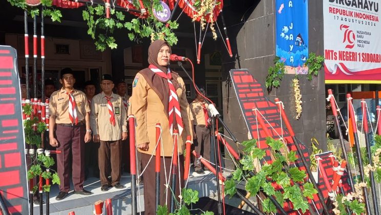 Pramuka Berjiwa Pancasila Menjaga NKRI Dalam Peringatan Hari Pramuka ke-63 di MTsN 1 Sidoarjo
