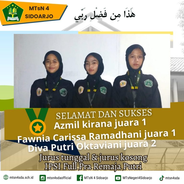 Prestasi Gemilang Atlit Pencak Silat MTs Negeri 4 Sidoarjo di Kejuaraan Universitas Nahdlatul Ulama Sidoarjo