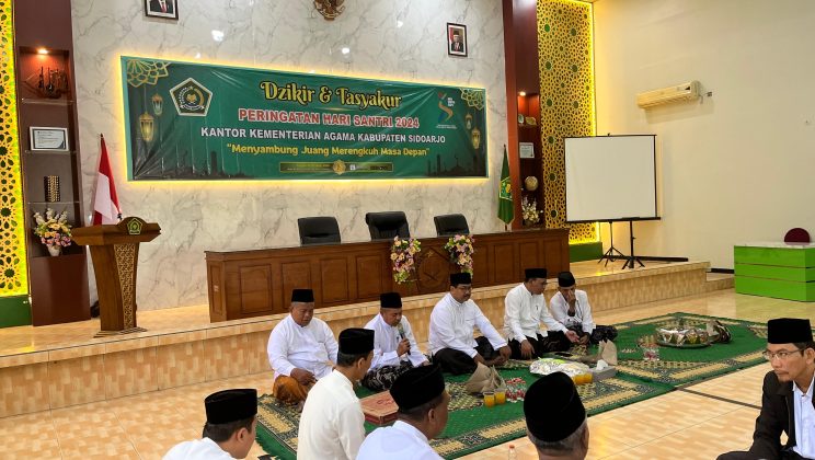 Dzikir dan Tasyakuran Hari Santri 2024: Momen Refleksi di Kemenag Sidoarjo