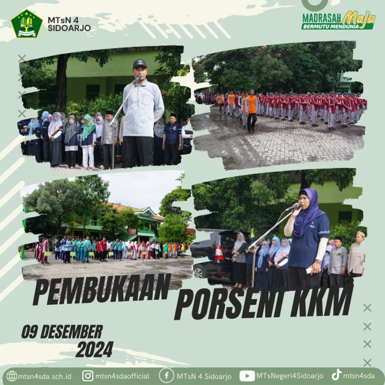 MTs Negeri 4 Sidoarjo Tuan Rumah PORSENI Tingkat KKM : Ajang Kompetisi Olahraga dan Seni