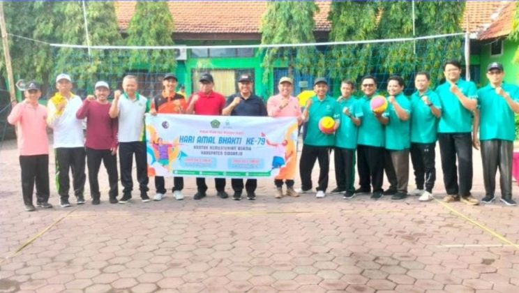 Semangat Hari Amal Bhakti ke-79, 32 Tim Bola Voli Bertanding Ketat di Sidoarjo