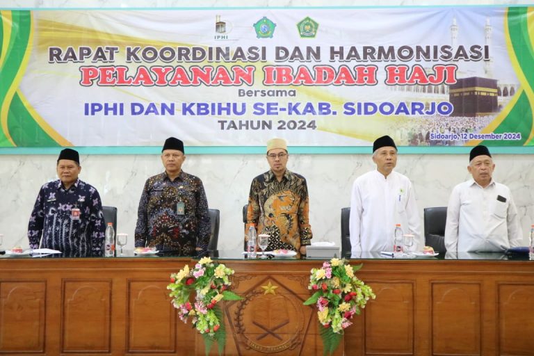 Rapat Koordinasi dan Harmonisasi Pelayanan Ibadah Haji Kabupaten Sidoarjo: Bertempat Di KanKemenag Kab Sidoarjo