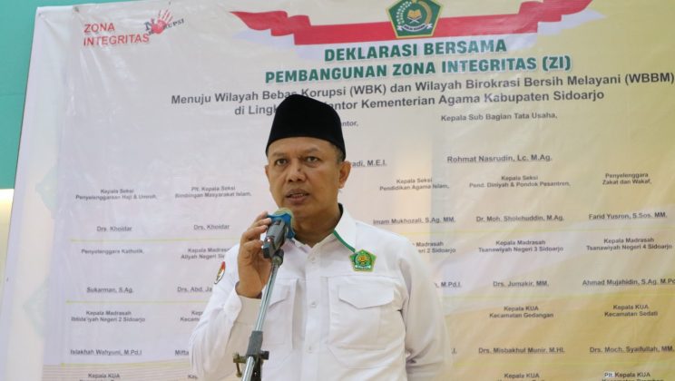 Kemenag Sidoarjo Gelar Deklarasi Bersama Penandatanganan Komitmen Pembangunan Zona Integritas