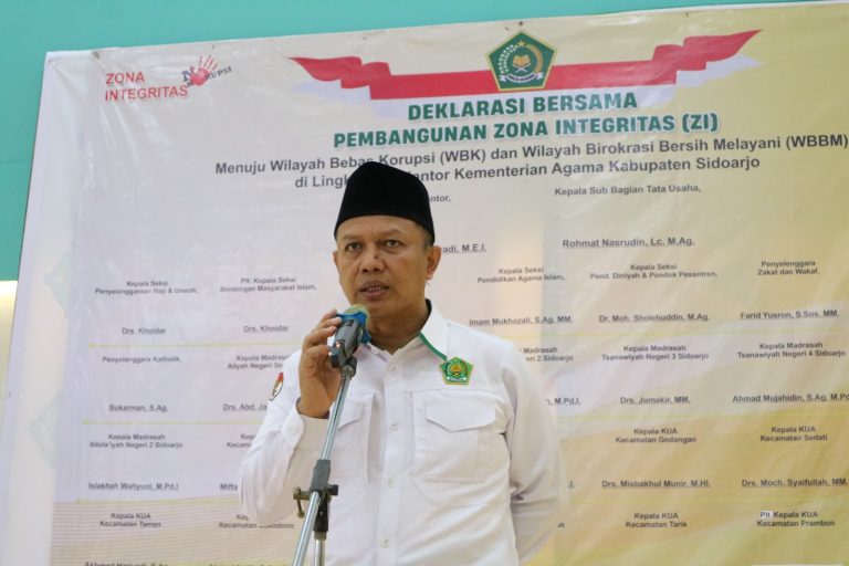 Kemenag Sidoarjo Gelar Deklarasi Bersama Penandatanganan Komitmen Pembangunan Zona Integritas